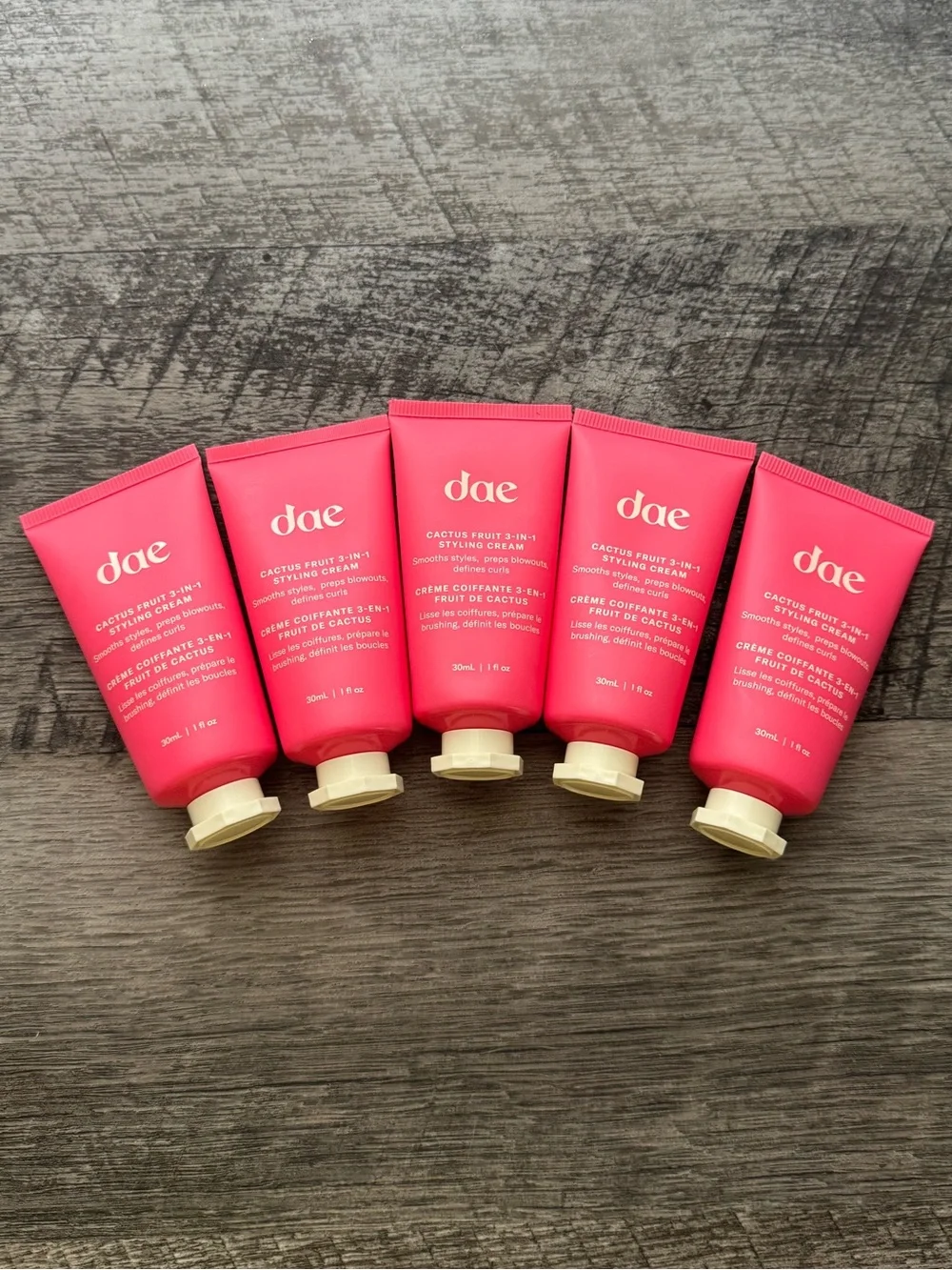 dae Cactus Fruit 3-In-1 Styling Cream - Travel Size Set of 5 (30mL/1.0oz each)